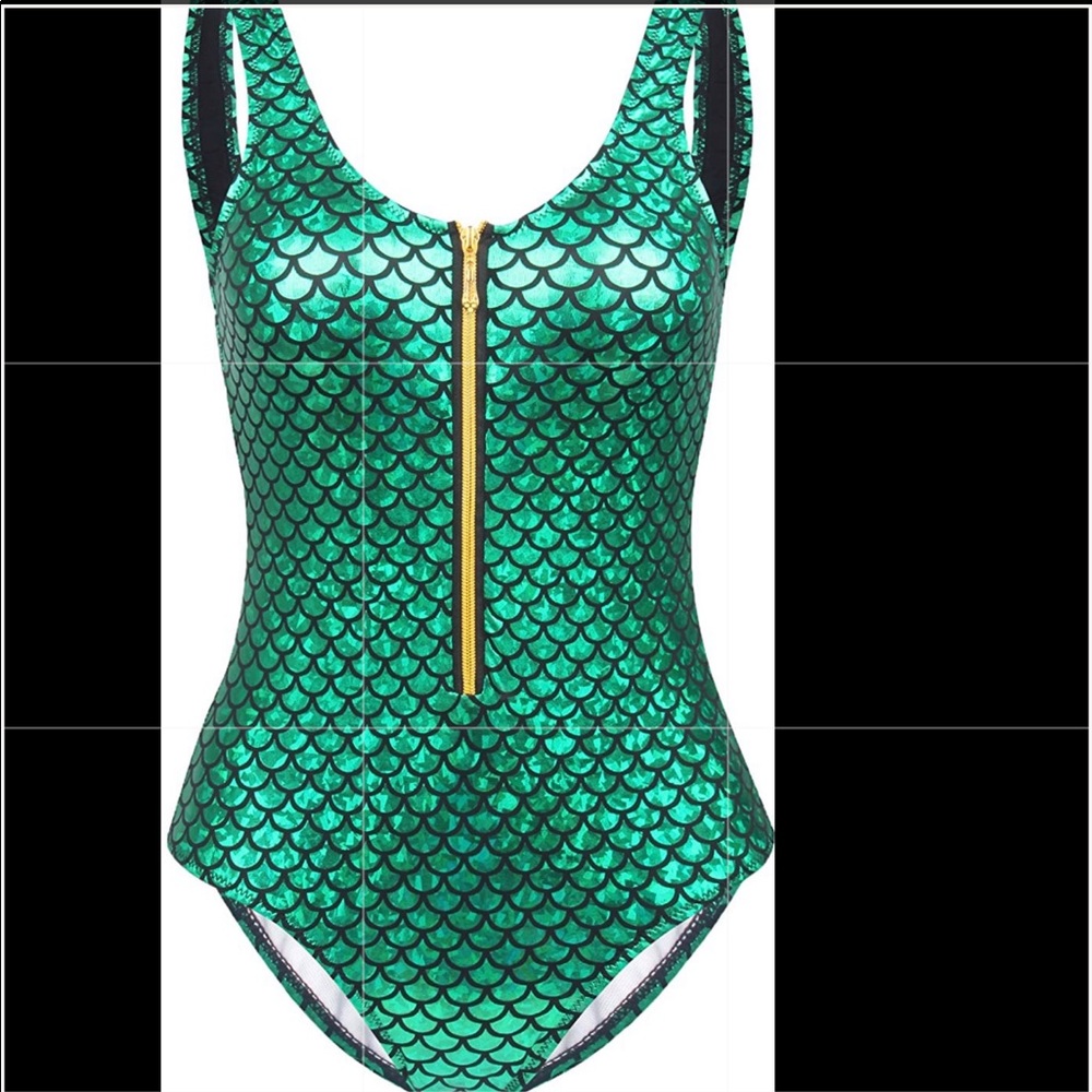 Unique & Fun Shimmering Mermaid Swim Suit.